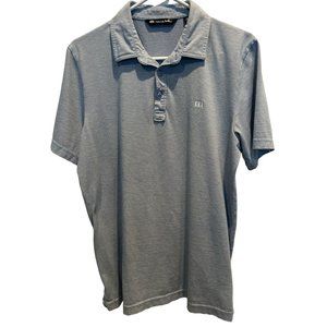 Travis Mathew Golf Polo‎ Shirt size Medium, Gray Blue, Pima Cotton Blend